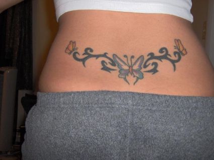 Girl's Lower Back Tattoo